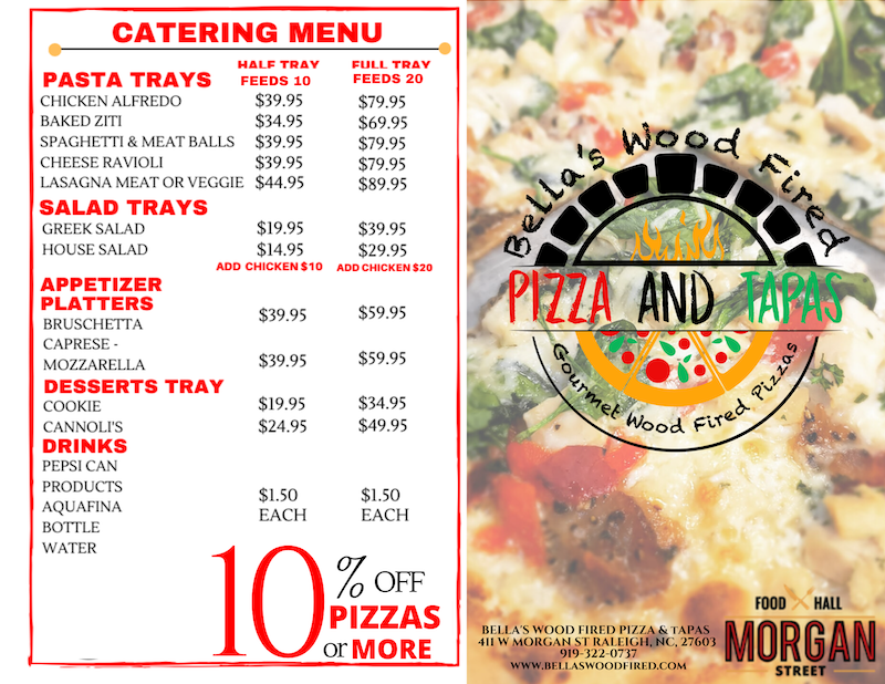 Bella's Wood-Fired Pizza & Tapas Catering Menu (1)